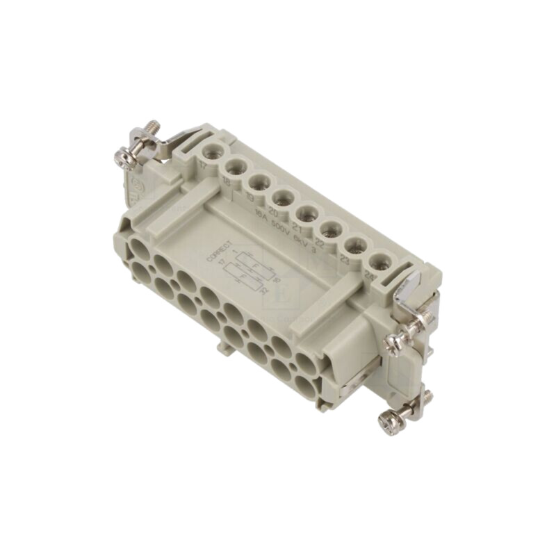 Conector: HDC; inserturi de contact; mamă; CNE; PIN: 16; 16A; 600V Conector: HDC; inserturi de contact; mamă; CNE; PIN: 16; 16A; 600V