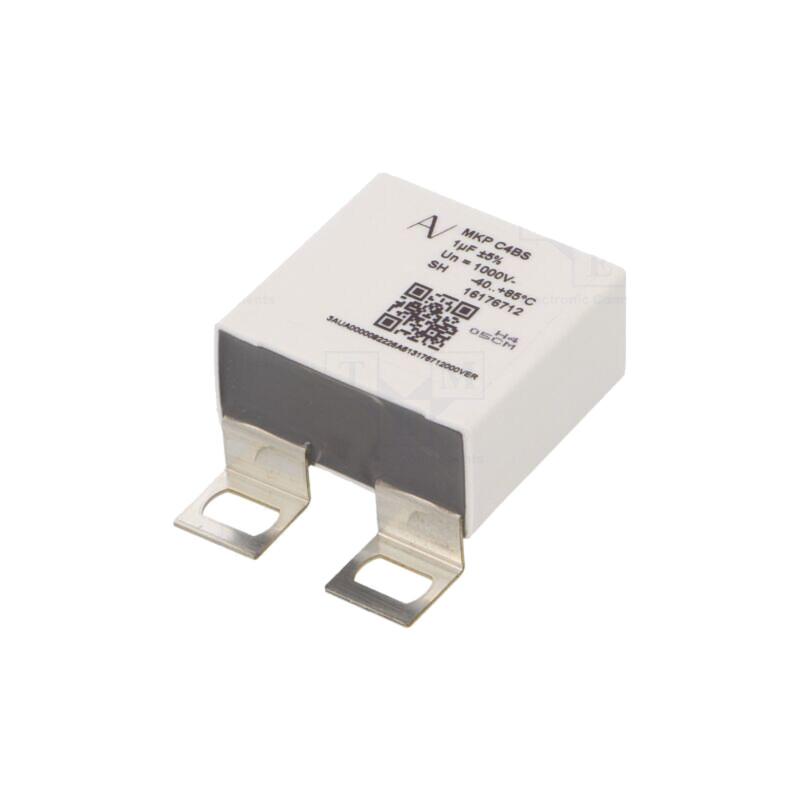 Condensator: cu polipropilenă; 1uF; ESR: 3,7mΩ; C4B; ±5%; 1000VDC Condensator: cu polipropilenă; 1uF; ESR: 3,7mΩ; C4B; ±5%; 1000VDC