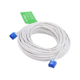 Patch cord; RJ45 mufă,din ambele părţi; U/UTP; 6a; litat; Cu; alb