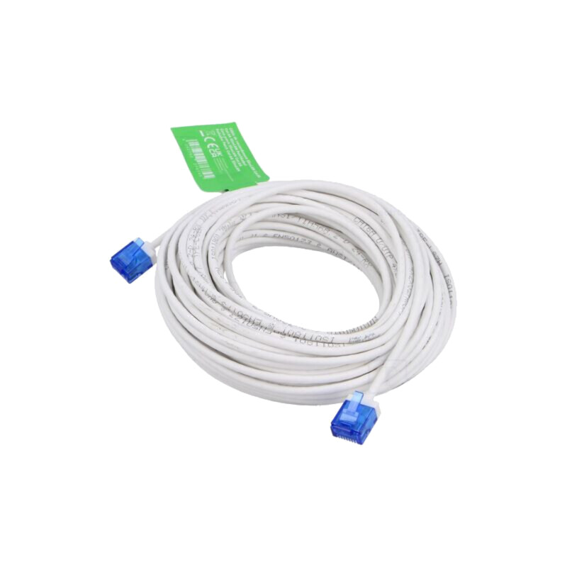 Patch cord; RJ45 mufă,din ambele părţi; U/UTP; 6a; litat; Cu; alb Patch cord; RJ45 mufă,din ambele părţi; U/UTP; 6a; litat; Cu; alb
