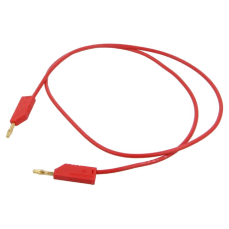 Cablu de măsurare; 60VDC; 30VAC; 32A; Lung: 1m; roşie; Izolaţie: PVC