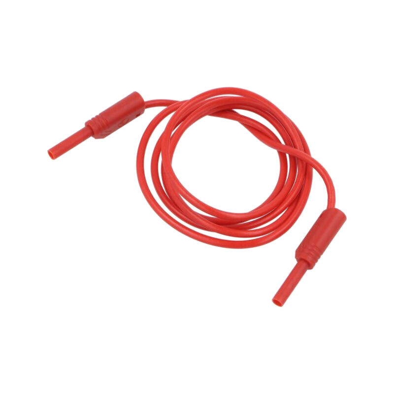 Cablu de măsurare; 10A; mufă banană, cu soclu axial, 2mm; roşie