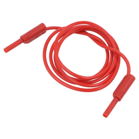 Cablu de măsurare; 10A; mufă banană, cu soclu axial, 2mm; roşie