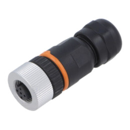 Conector: M12; mufă; PIN: 5; mamă; 60V; drept; IP67; pe cablu; aurit