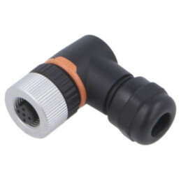 Conector: M12; mufă; PIN: 5; mamă; 60V; în unghi 90°; IP67; pe cablu