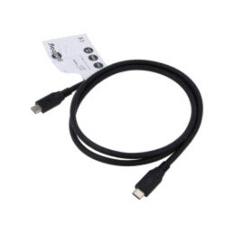 Cablu; USB 4.0; USB C mufă,din ambele părţi; 1m; negru; 20Gbps