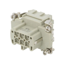 Conector: HDC; inserturi de contact; mamă; HE; PIN: 6; 16A; 500V