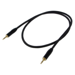 Cablu; Jack 3,5mm mufă,din ambele părţi; 1m; negru; Øcablu: 6mm
