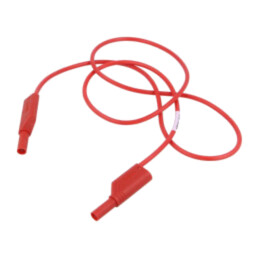 Cablu de măsurare; 16A; cu izolaţie,cu soclu axial, 4mm; roşie