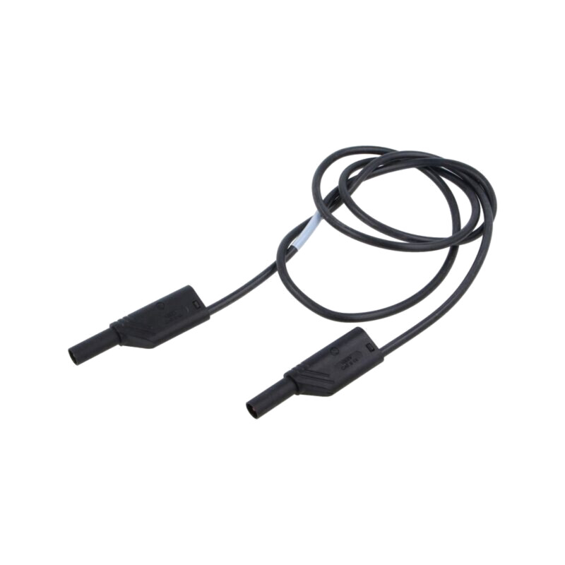 Cablu de măsurare; 16A; cu izolaţie,cu soclu axial, 4mm; neagră