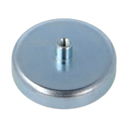 Magnet: fix; ferită (metal greu); 220N; Ø: 50mm; H: 18,5mm; oţel