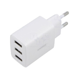 Alimentator: pulsatoriu; alimentare,plug-in; 5VDC; 17W; albă; 3,4A