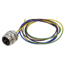 Conector: 7/8"; soclu; tată; PIN: 3; IP67; drept; cabluri; cu cabluri
