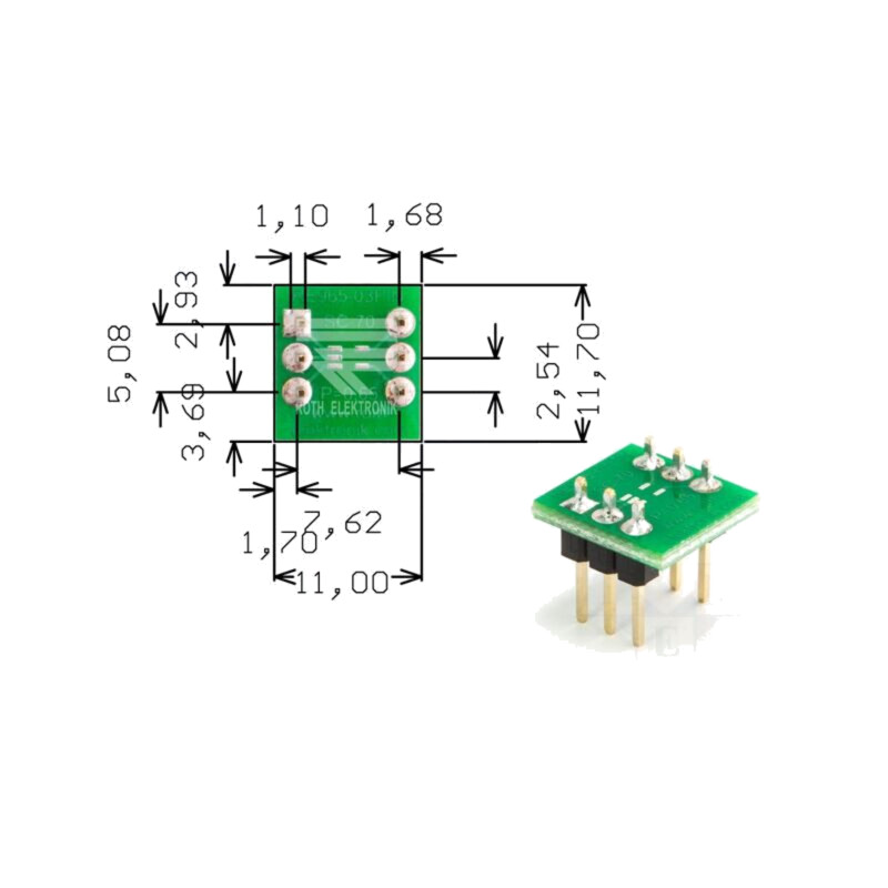 Placă: universală; două feţe,multiadaptor,prototip; W: 11mm; SC70 Placă: universală; două feţe,multiadaptor,prototip; W: 11mm; SC70