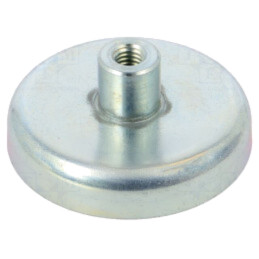 Magnet: fix; ferită (metal greu); 180N; Ø: 47mm; H: 20,5mm; oţel