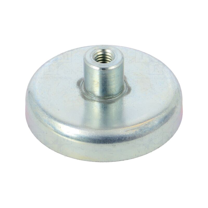 Magnet: fix; ferită (metal greu); 180N; Ø: 47mm; H: 20,5mm; oţel