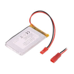 Acumul: Li-Po; 3,7V; 1900mAh; cabluri,contector JST SYR-02T