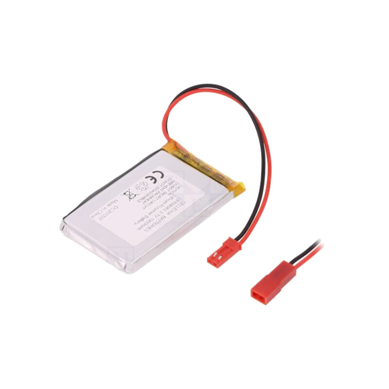 Acumul: Li-Po; 3,7V; 1900mAh; cabluri,contector JST SYR-02T Acumul: Li-Po; 3,7V; 1900mAh; cabluri,contector JST SYR-02T