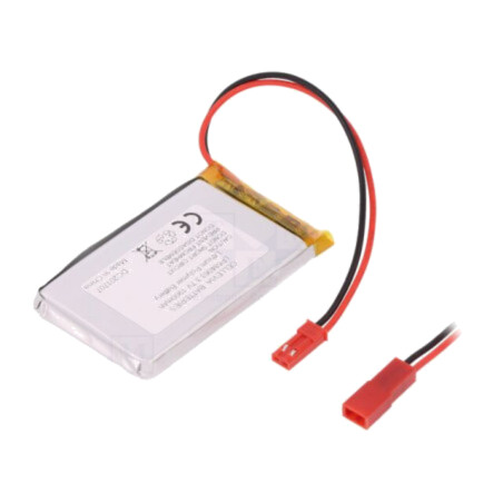 Acumul: Li-Po; 3,7V; 1900mAh; cabluri,contector JST SYR-02T