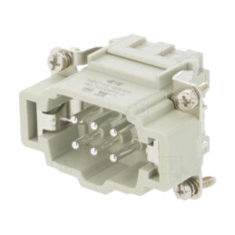 Conector: HDC; inserturi de contact; tată; HE; PIN: 6; 16A; 500V