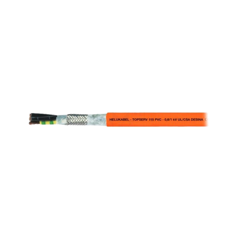 Cablu: pentru servomotoare; hibrid,TOPSERV®119; portocalie; Cu