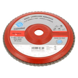 Disc de şlefuit cu lambouri; Ø: 180mm; Øorif: 22mm; lemn,metal