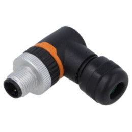 Conector: M12; mufă; PIN: 3; tată; 250V; în unghi 90°; IP67; pe cablu