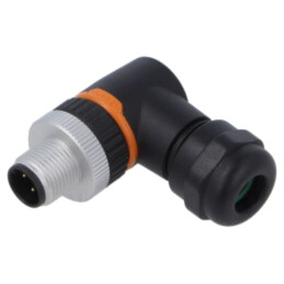 Conector: M12; mufă; PIN: 4; tată; 250V; în unghi 90°; IP67; pe cablu