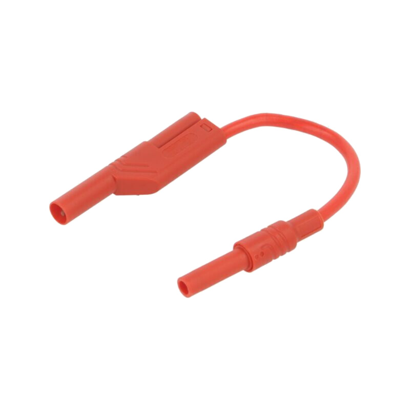Cablu de măsurare; 32A; cu izolaţie,cu soclu axial, 4mm; roşie