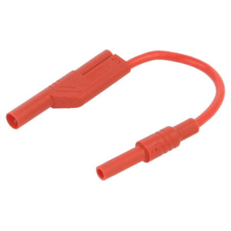 Cablu de măsurare; 32A; cu izolaţie,cu soclu axial, 4mm; roşie