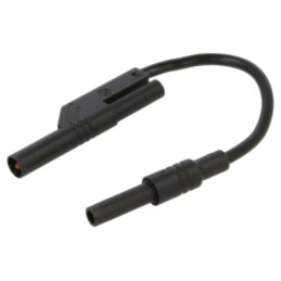 Cablu de măsurare; 32A; cu izolaţie,cu soclu axial, 4mm; neagră