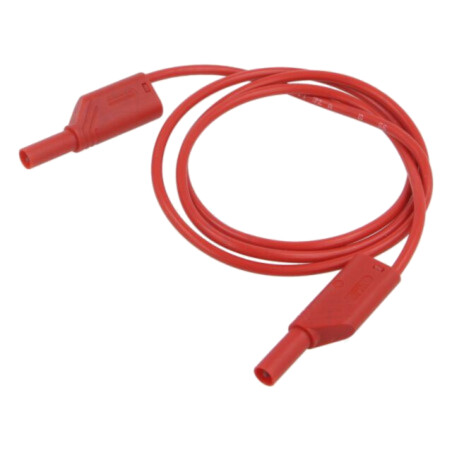Cablu de măsurare; 32A; cu izolaţie,cu soclu axial, 4mm; roşie