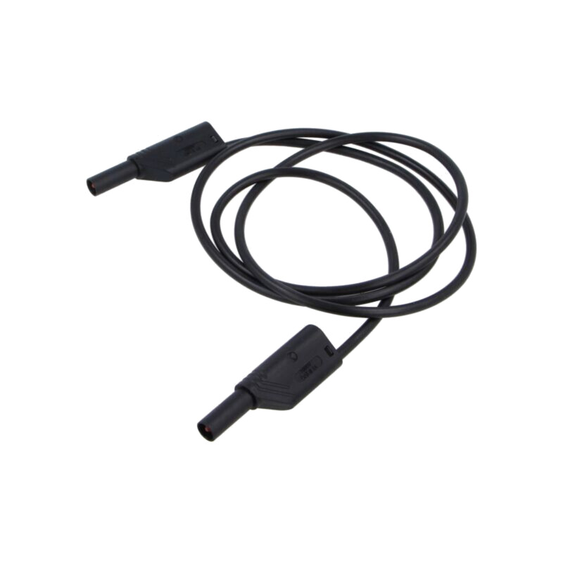Cablu de măsurare; 32A; cu izolaţie,cu soclu axial, 4mm; neagră