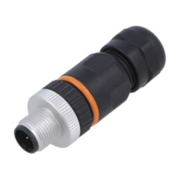 Conector: M12; mufă; PIN: 5; tată; 60V; drept; IP67; pe cablu; aurit