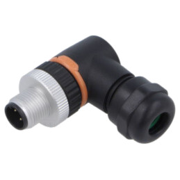 Conector: M12; mufă; PIN: 5; tată; 60V; în unghi 90°; IP67; pe cablu