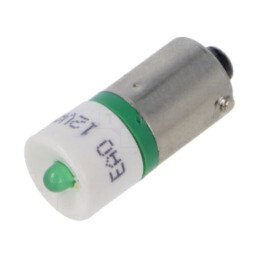 Lampă LED; verde; BA9S; 12VDC; 12VAC; Nr.diode: 1; OptoHiT