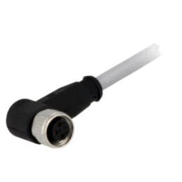 Conector: M8; mamă; PIN: 3; în unghi 90°; cu cablu; mufă; 0,5m; PVC