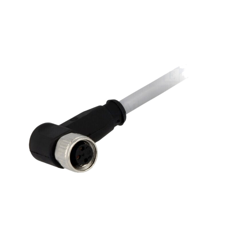 Conector: M8; mamă; PIN: 3; în unghi 90°; cu cablu; mufă; 0,5m; PVC