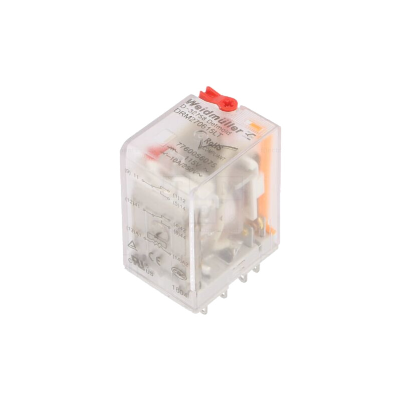 Releu: electromagnetic; DPDT; Ubobină: 115VAC; Icontacte max: 10A Releu: electromagnetic; DPDT; Ubobină: 115VAC; Icontacte max: 10A