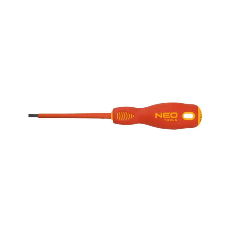 Şurubelniţă; izolată; plată; SL 6; Lung.lamă: 150mm; 1kVAC Şurubelniţă; izolată; plată; SL 6; Lung.lamă: 150mm; 1kVAC