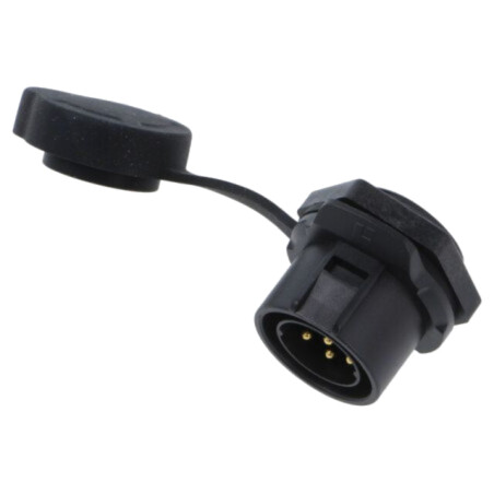 Conector: circular; soclu; tată; 02; 12A; 500V; PIN: 7; IP67; drept