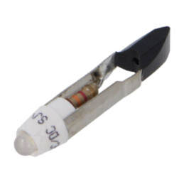 Lampă LED; albă; T5,5; 12VDC; 12VAC; Nr.diode: 1