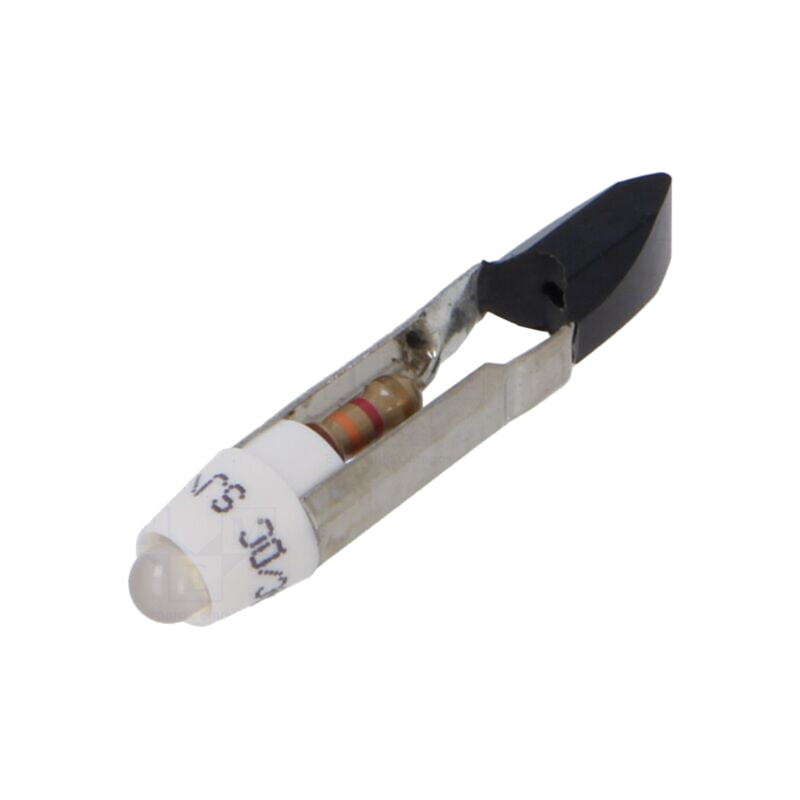 Lampă LED; albă; T5,5; 12VDC; 12VAC; Nr.diode: 1