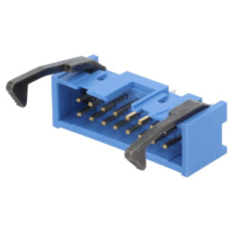 Conector: IDC; soclu; tată; PIN: 16; drept; THT; 2,54mm; 2x8; albastră