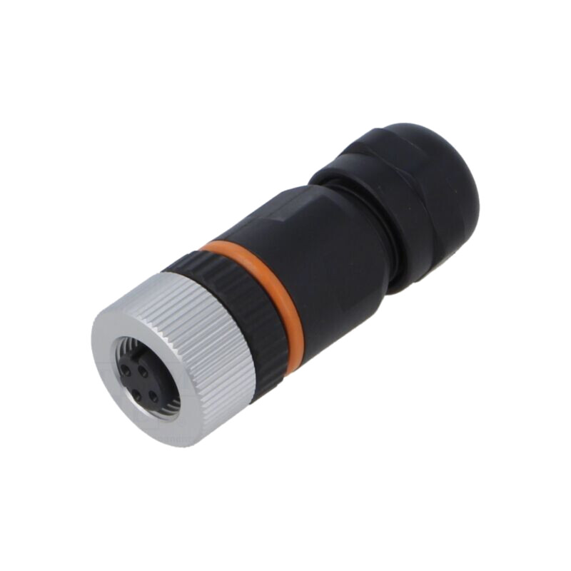 Conector: M12; mufă; PIN: 4; mamă; 250V; drept; IP67; pe cablu; aurit Conector: M12; mufă; PIN: 4; mamă; 250V; drept; IP67; pe cablu; aurit