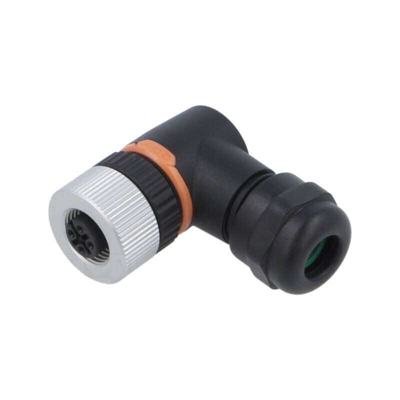 Conector: M12; mufă; PIN: 3; mamă; 250V; în unghi 90°; IP67; pe cablu Conector: M12; mufă; PIN: 3; mamă; 250V; în unghi 90°; IP67; pe cablu