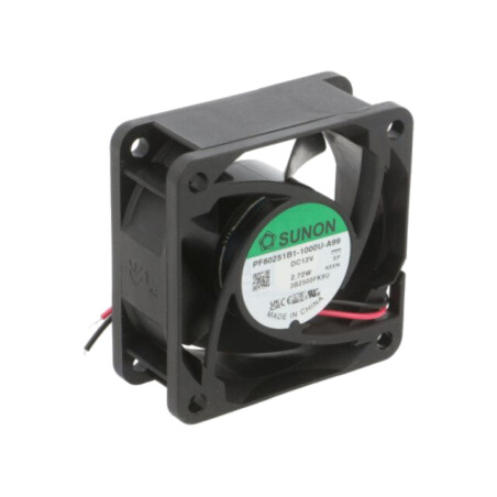 Ventilator: DC; axial; 12VDC; 60x60x25mm; 62m3/h; 41,7dBA; bilă