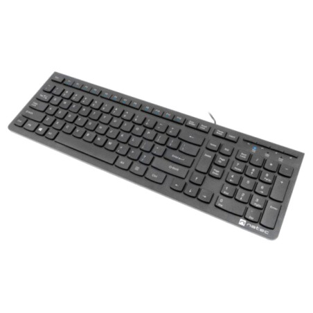 Tastatură; neagră; USB A; cu cablu,slim,US layout; Lung: 1,5m