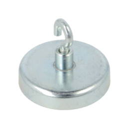 Magnet: fix; ferită (metal greu); 125N; 40mm; cu cârlig