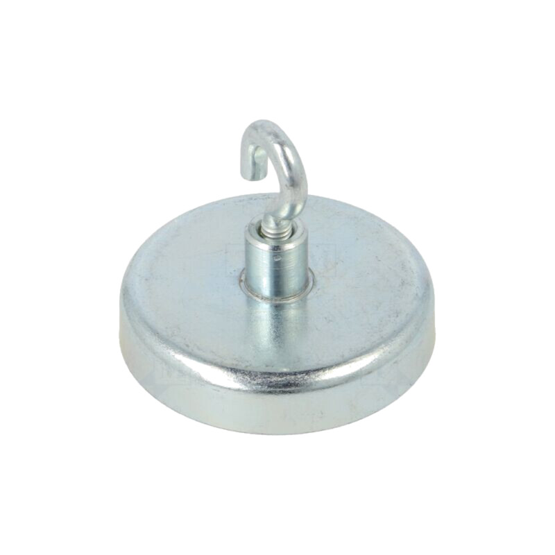Magnet: fix; ferită (metal greu); 125N; 40mm; cu cârlig